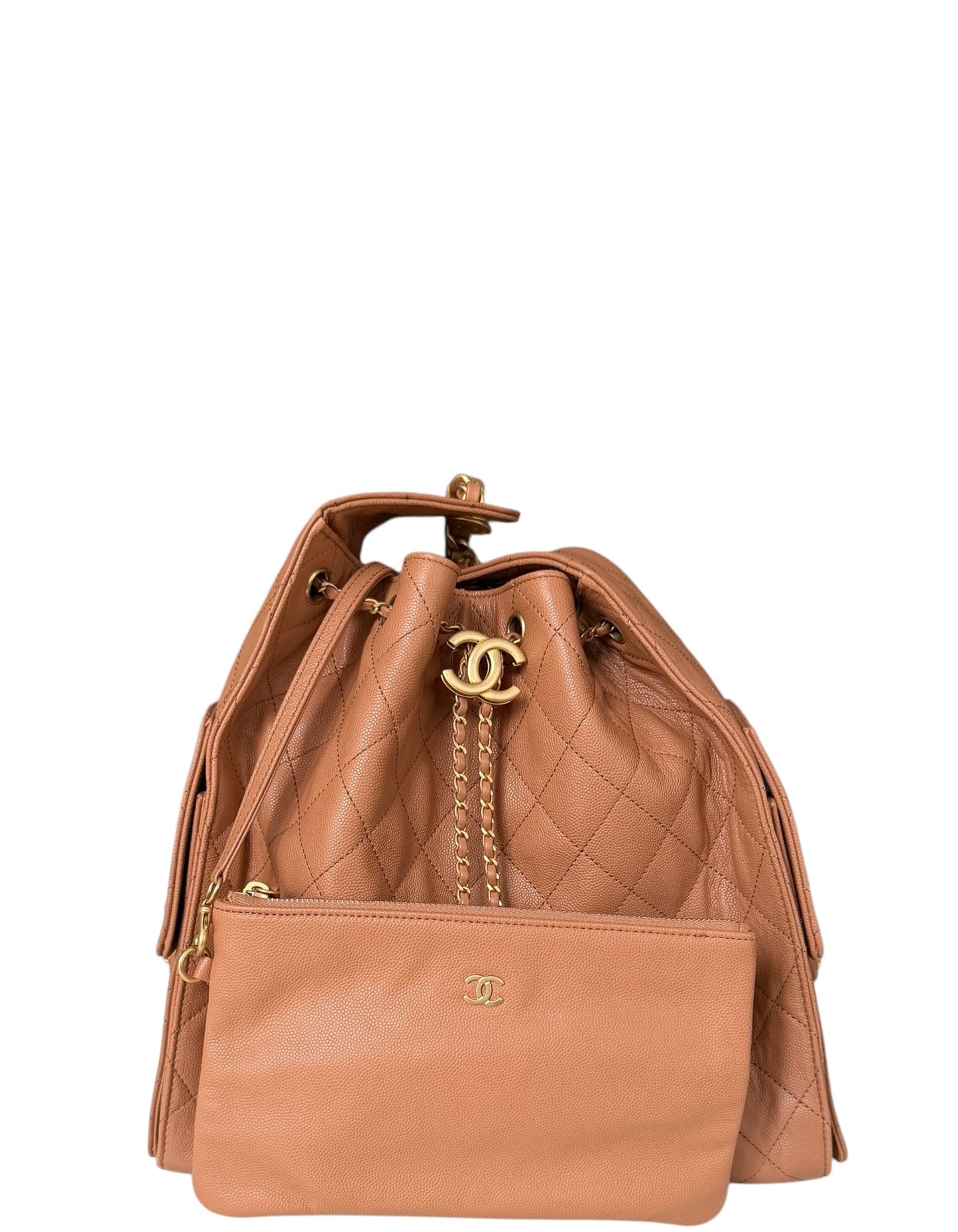 Chanel Brown Leather Medium 25 Hobo Shoulder Bag - Rovelle Bags