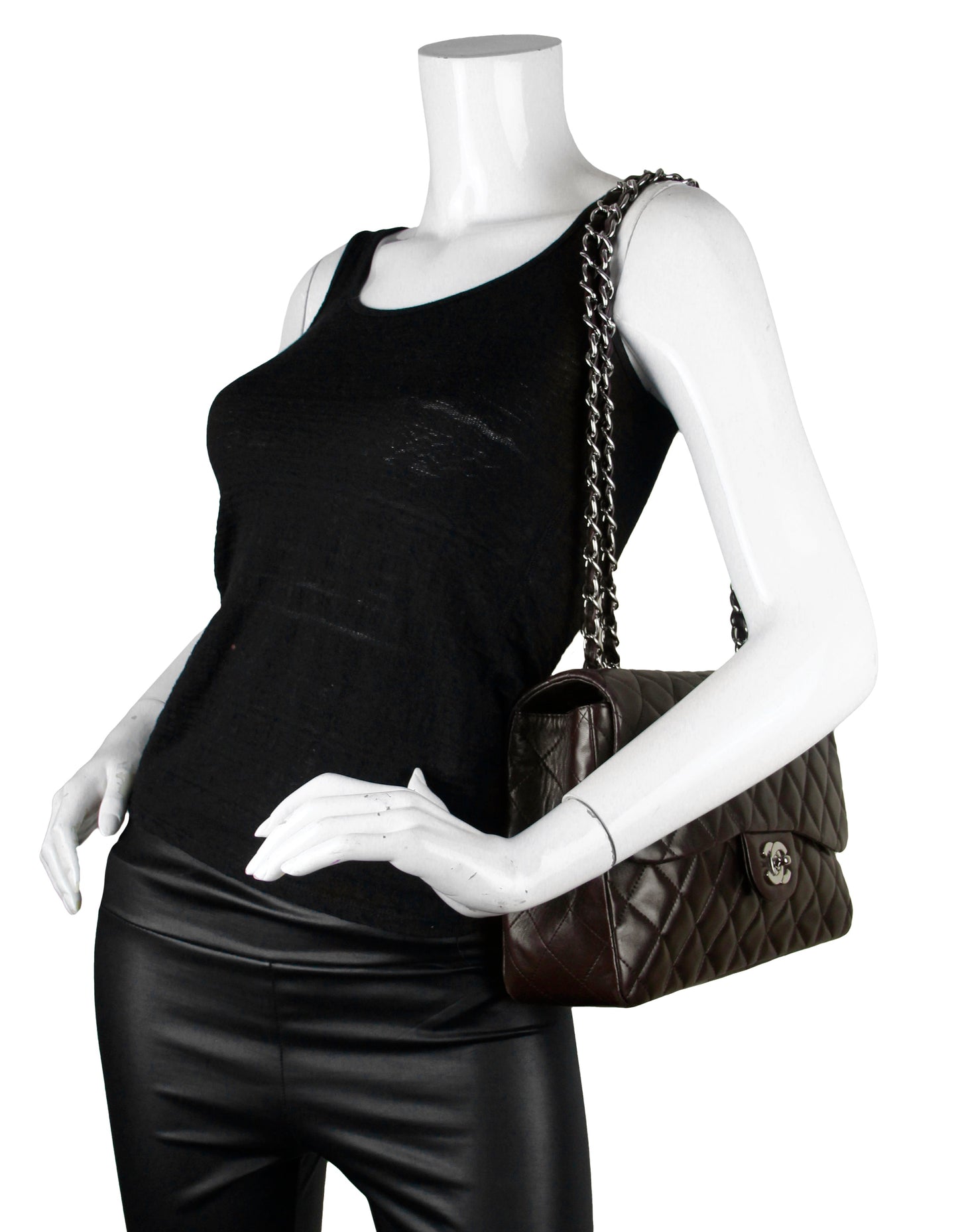 Chanel Brown Lambskin Quilted Single Flap Flap Bag - Rovelle Bags