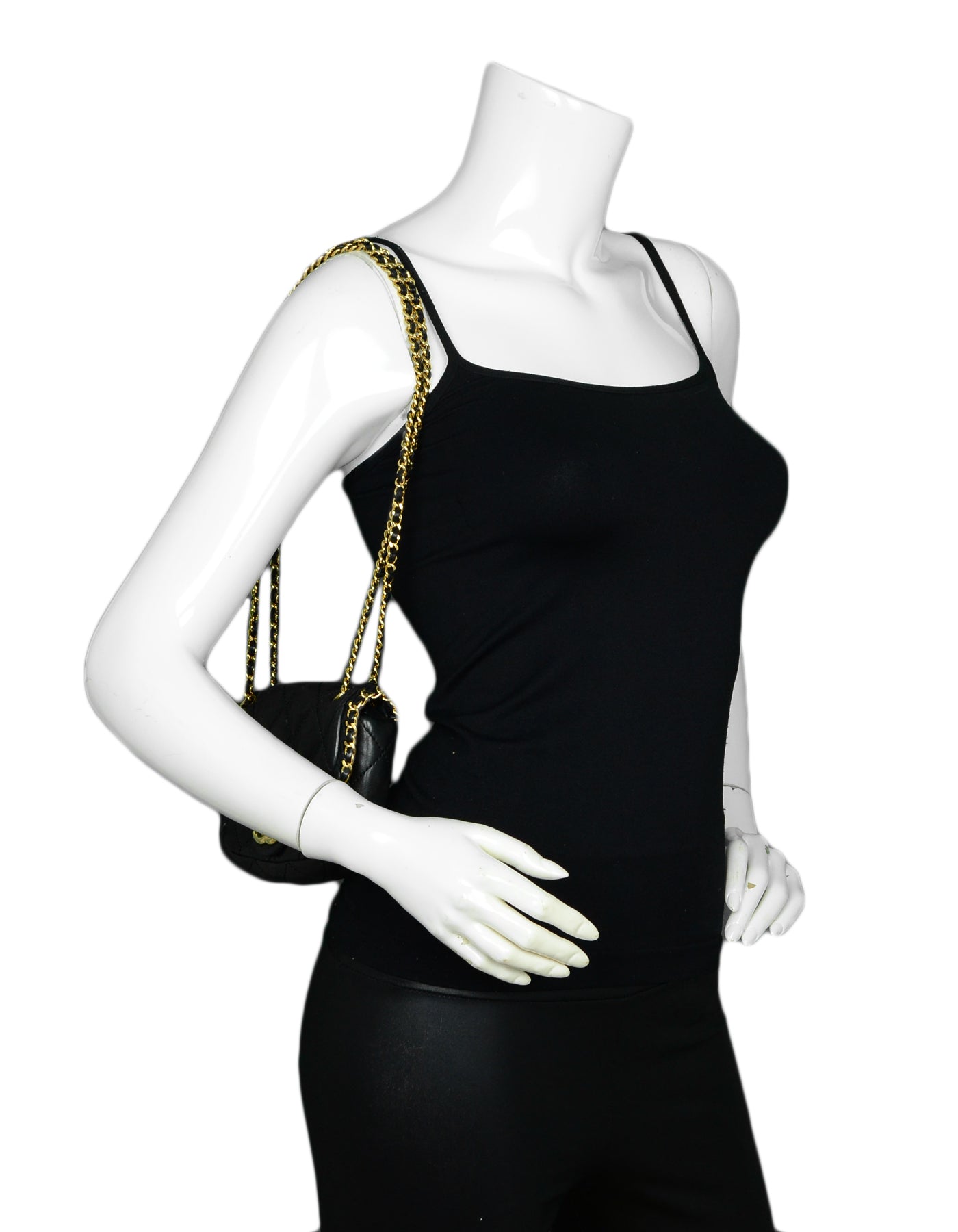 Chanel 2011 Black Lambskin Leather Quilted Crossbody Bag - Rovelle Bags