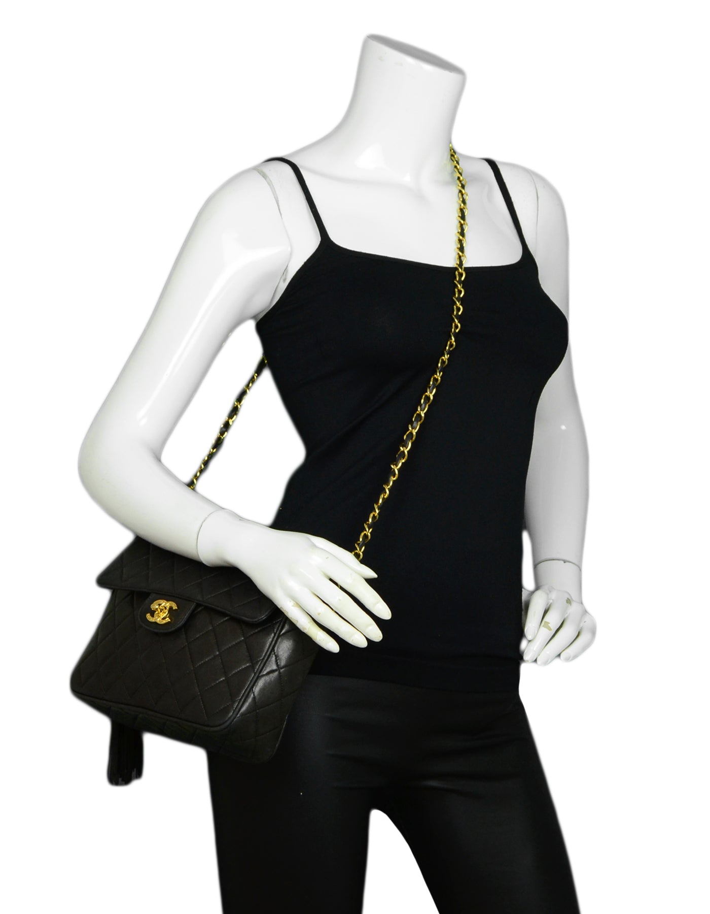 Chanel Black Lambskin Quilted CC Camera Crossbody Bag - Rovelle Bags