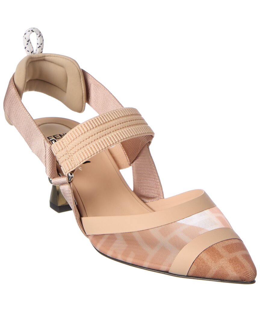 Fendi Colibri Mesh Slingback Pump
