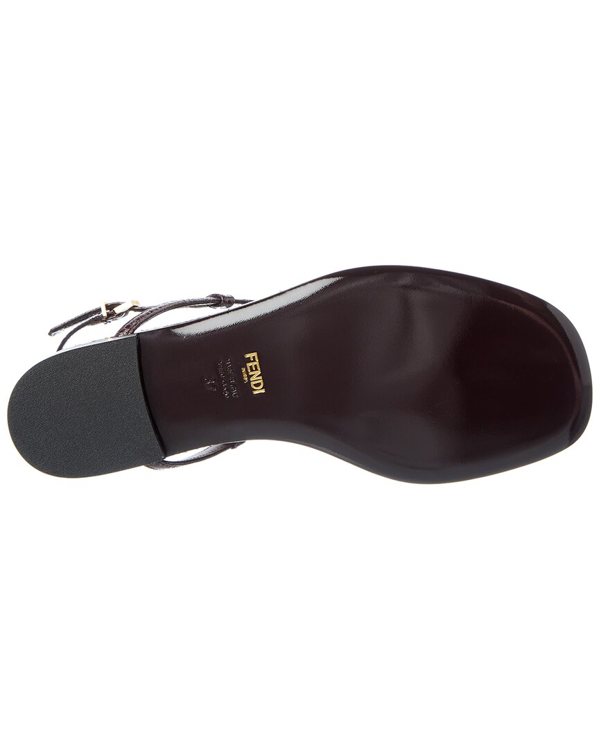 Fendi Ffold Snakeskin Sandal