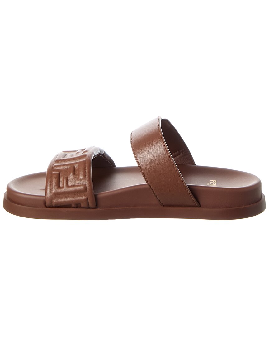 Fendi Feel Ff Leather Sandal