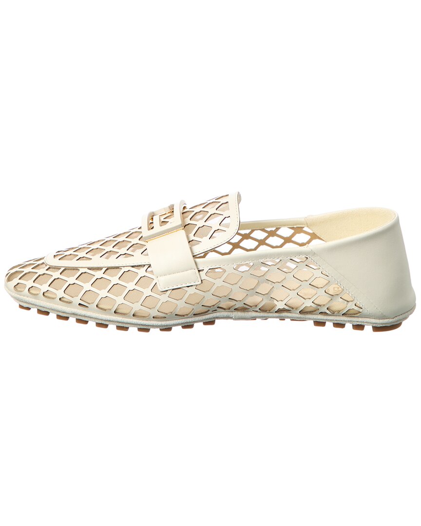 Fendi Baguette Leather & Mesh Loafer