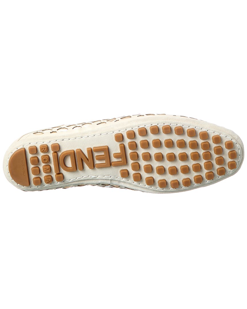 Fendi Baguette Leather & Mesh Loafer