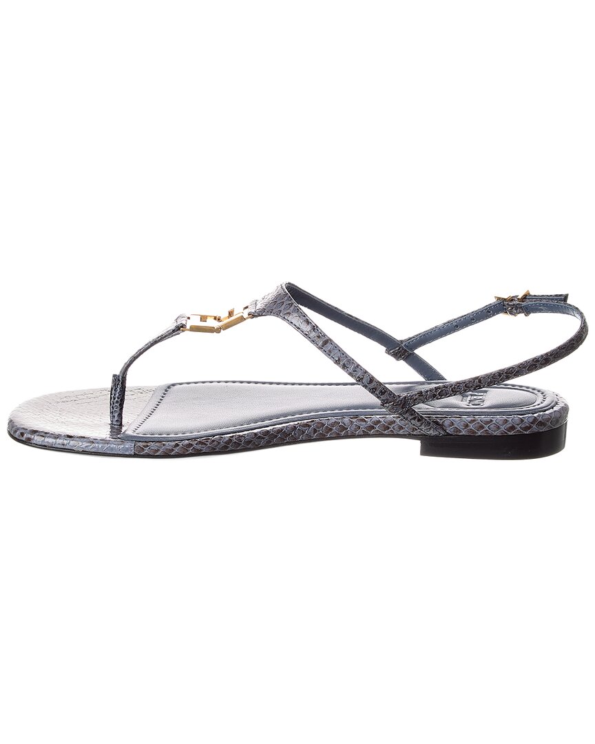 Fendi Ffold Snakeskin Sandal