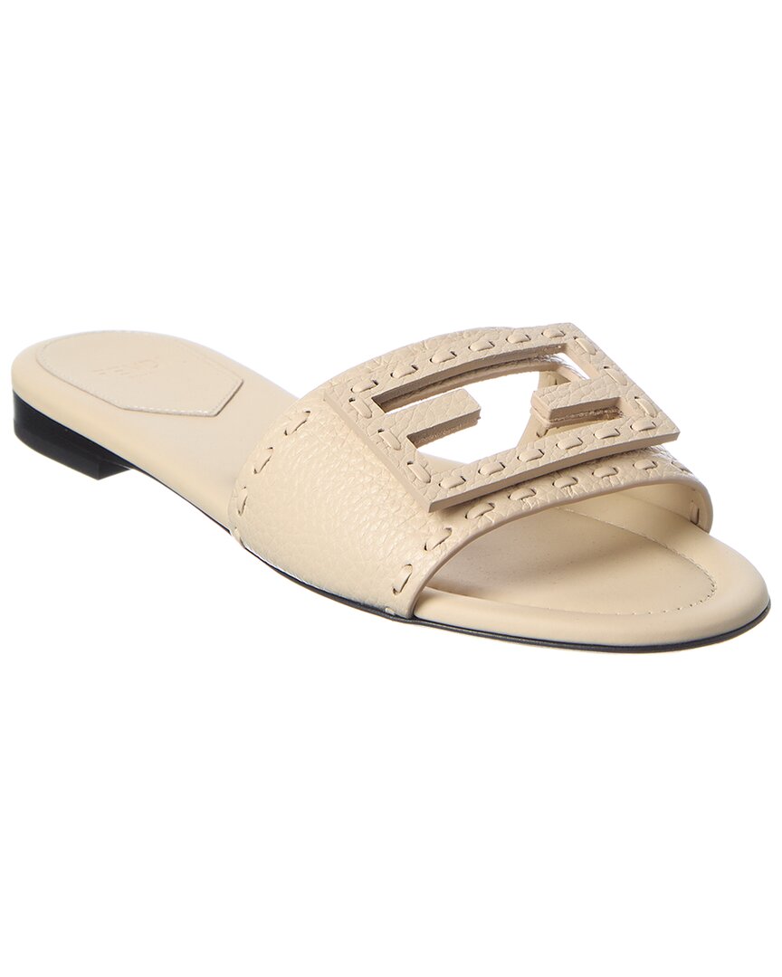 Fendi Ff Baguette Leather Sandal