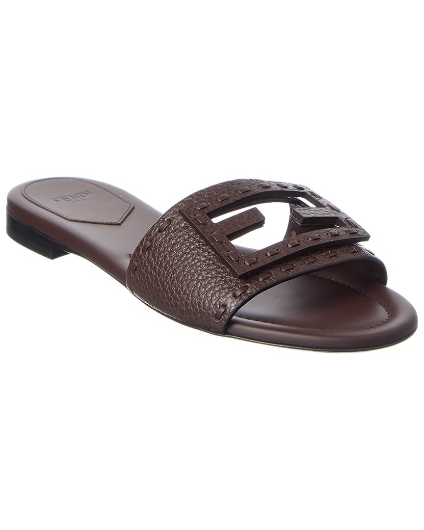 Fendi Ff Baguette Leather Sandal