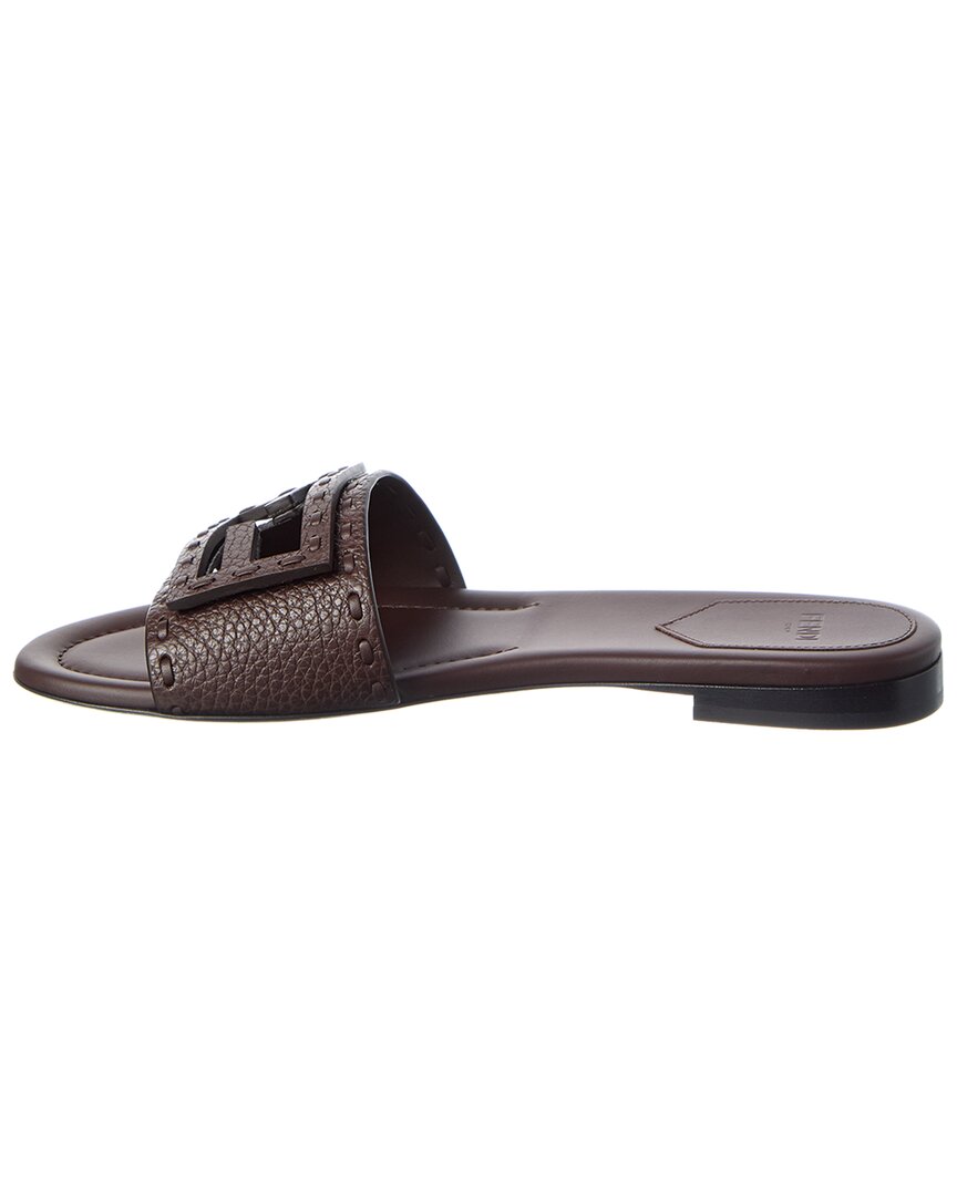 Fendi Ff Baguette Leather Sandal