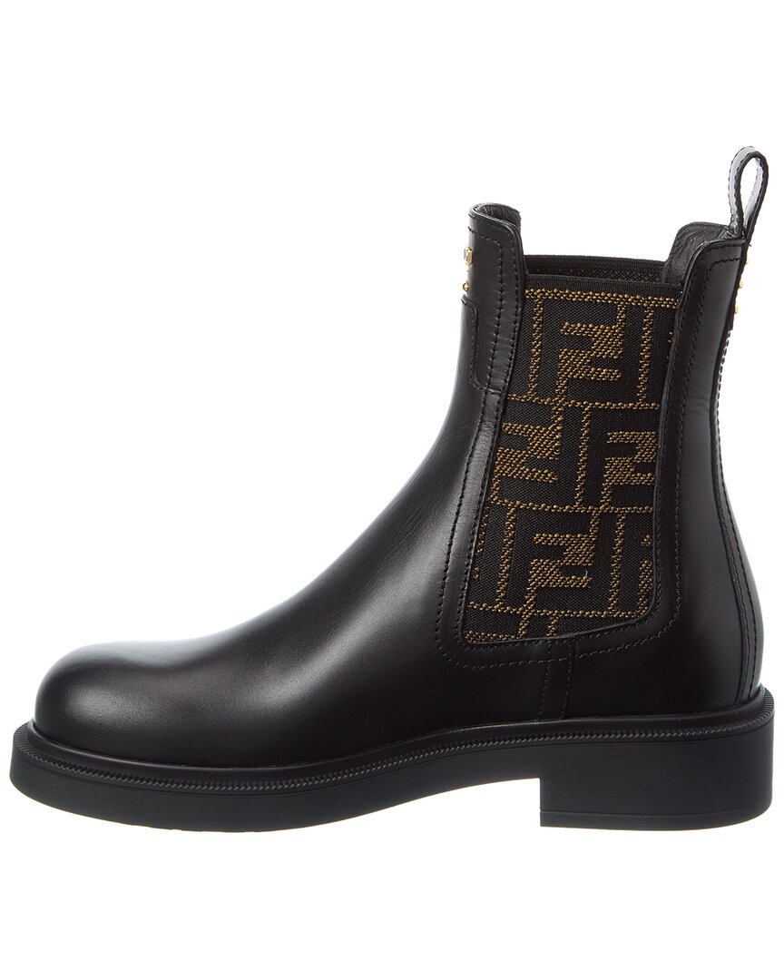 Fendi Filo Leather Biker Boot