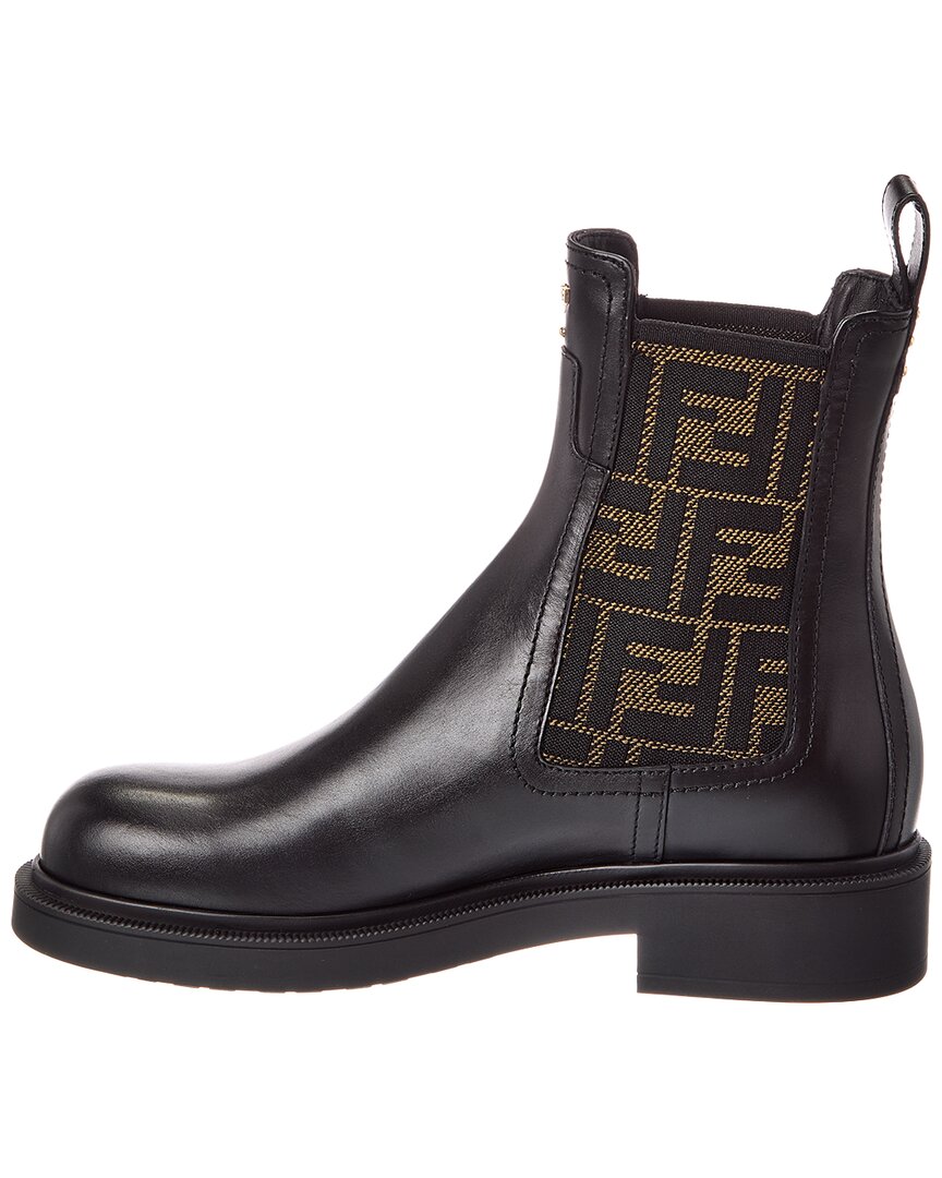 Fendi Filo Leather Biker Boot
