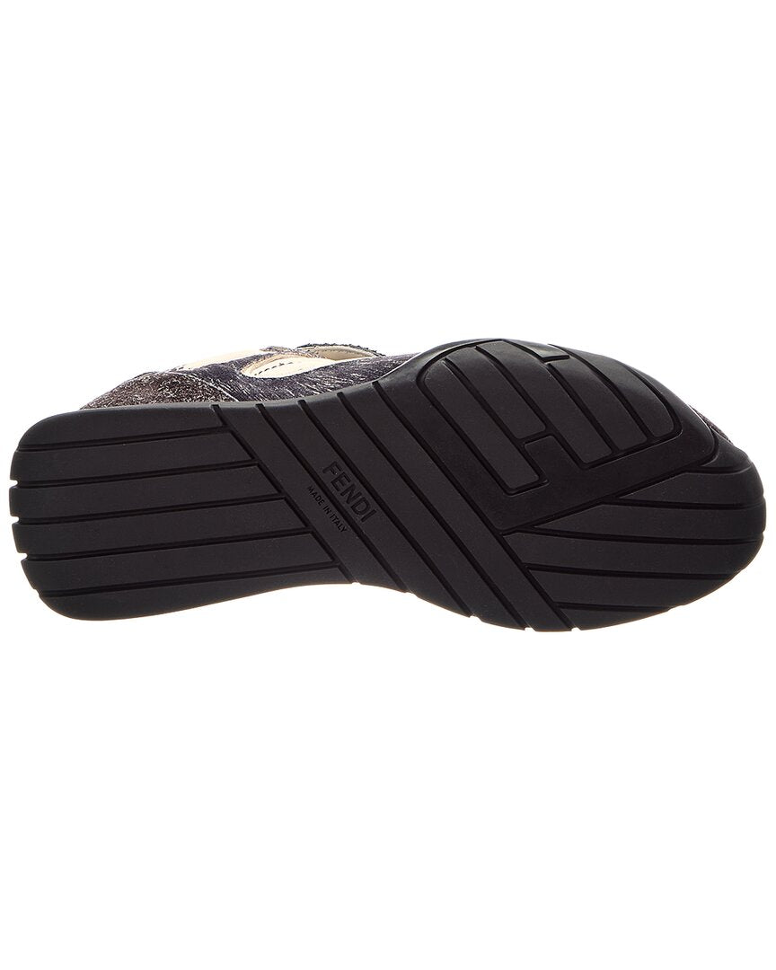 Fendi Wave Pulse Tech Fabric & Suede Sneaker