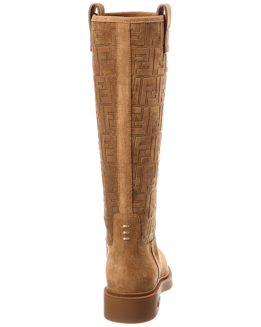 Fendi Filo Ff Suede Knee-High Boot
