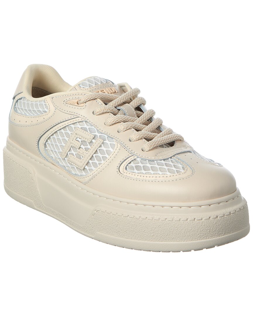 Fendi Match Leather & Mesh Platform Sneaker