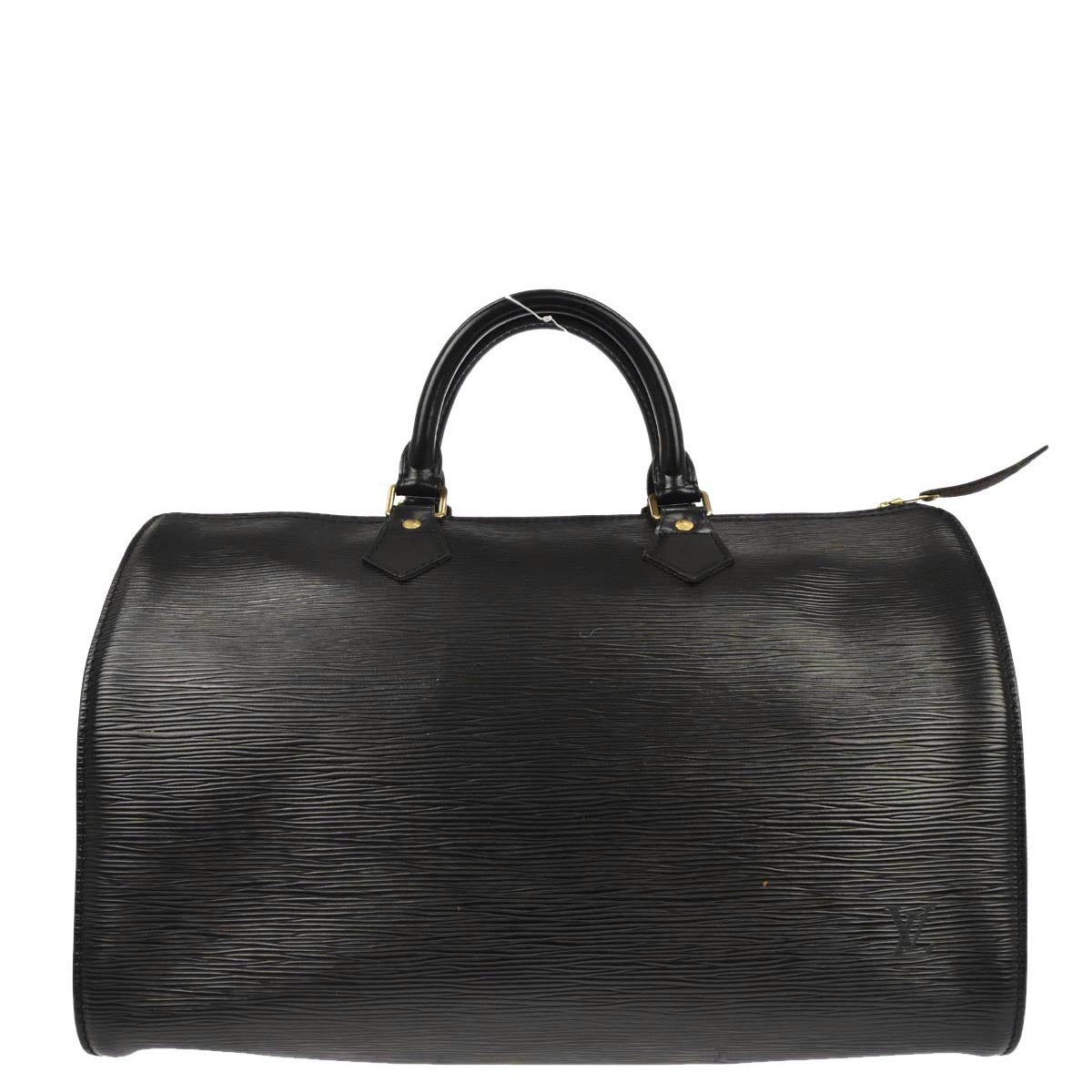Louis Vuitton Black Epi 35 Duffle Handbag M42992