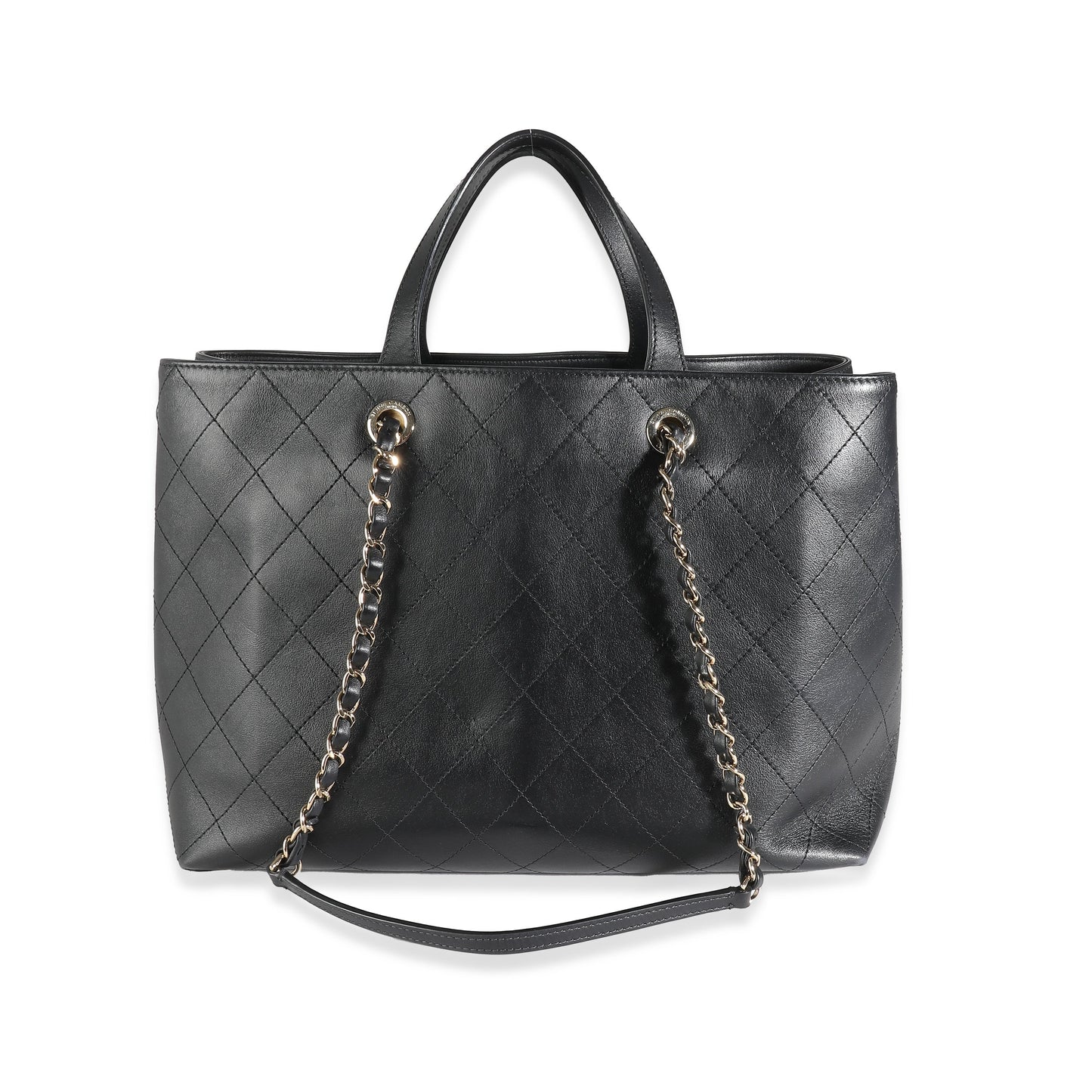 Chanel Black Quilted Calfskin Large Serial Tote Bag - Rovelle Bags