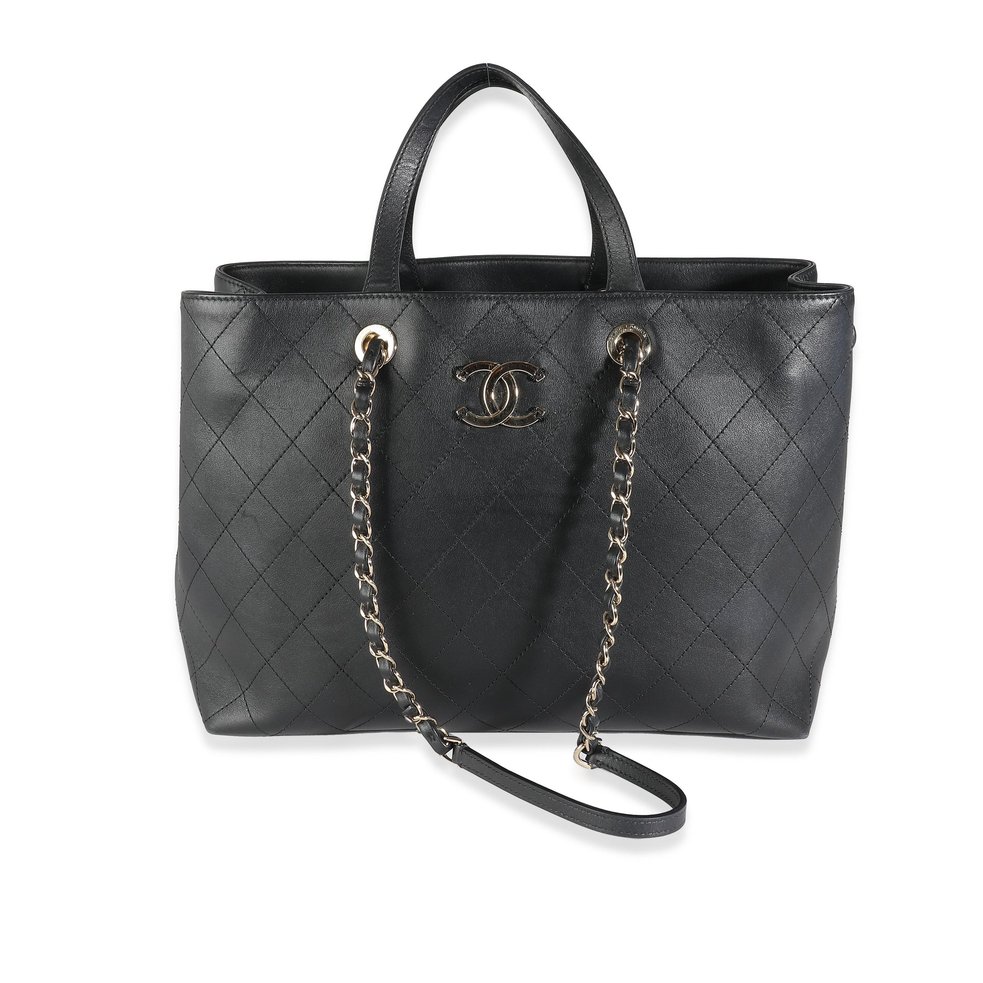 Chanel Black Quilted Calfskin Large Serial Tote Bag - Rovelle Bags