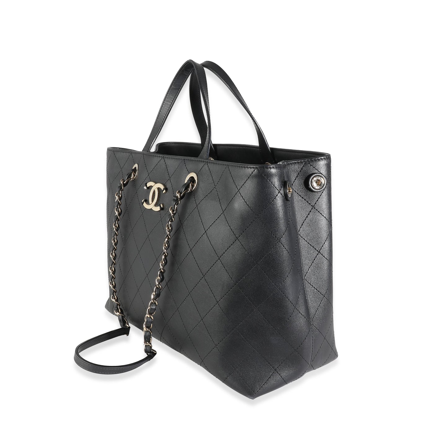 Chanel Black Quilted Calfskin Large Serial Tote Bag - Rovelle Bags