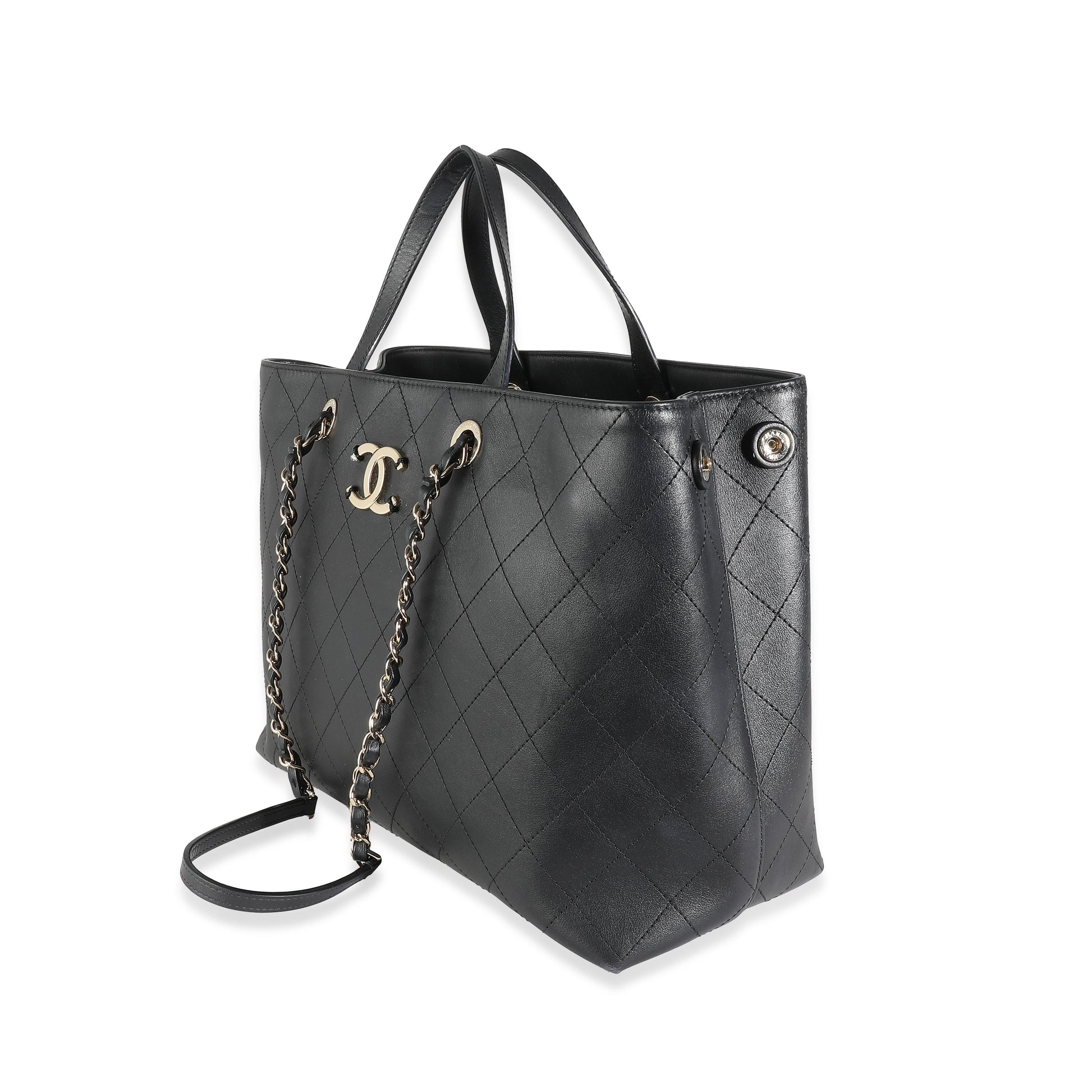 Chanel Black Quilted Calfskin Large Serial Tote Bag - Rovelle Bags
