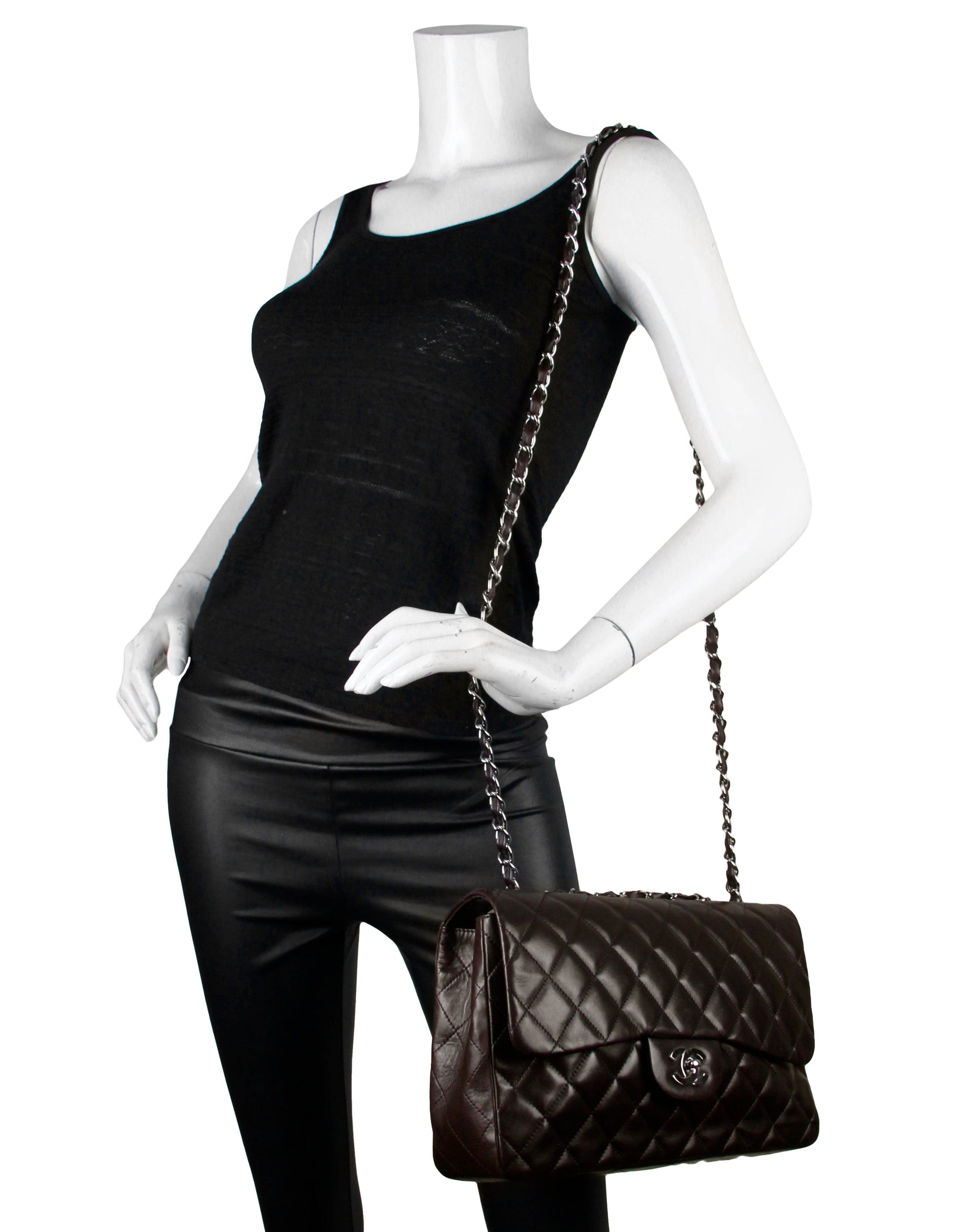 Chanel Brown Lambskin Quilted Single Flap Flap Bag - Rovelle Bags