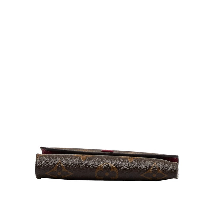 Louis Vuitton Monogram M41938 Three Folded Wallet PVC/Leather Fushas Brown Fushas