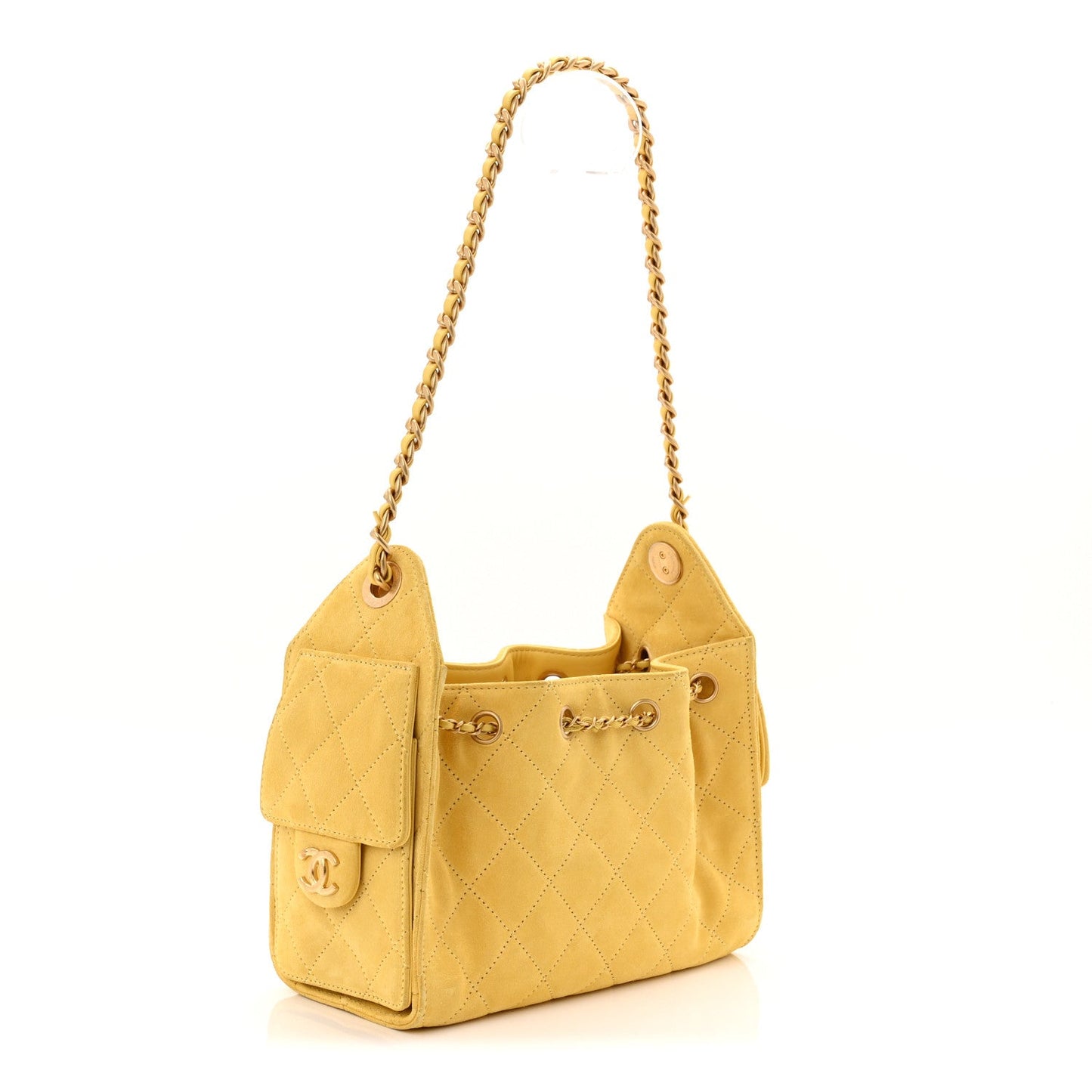 Chanel Suede Quilted Mini Chanel 25 Handbag - Rovelle Bags