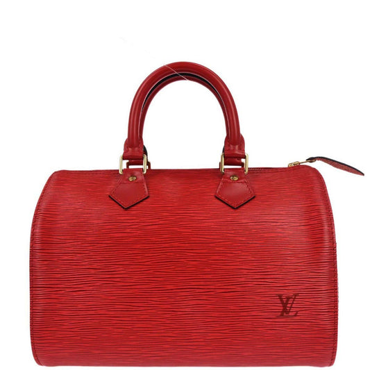 Louis Vuitton Red Epi 25 Handbag M43017