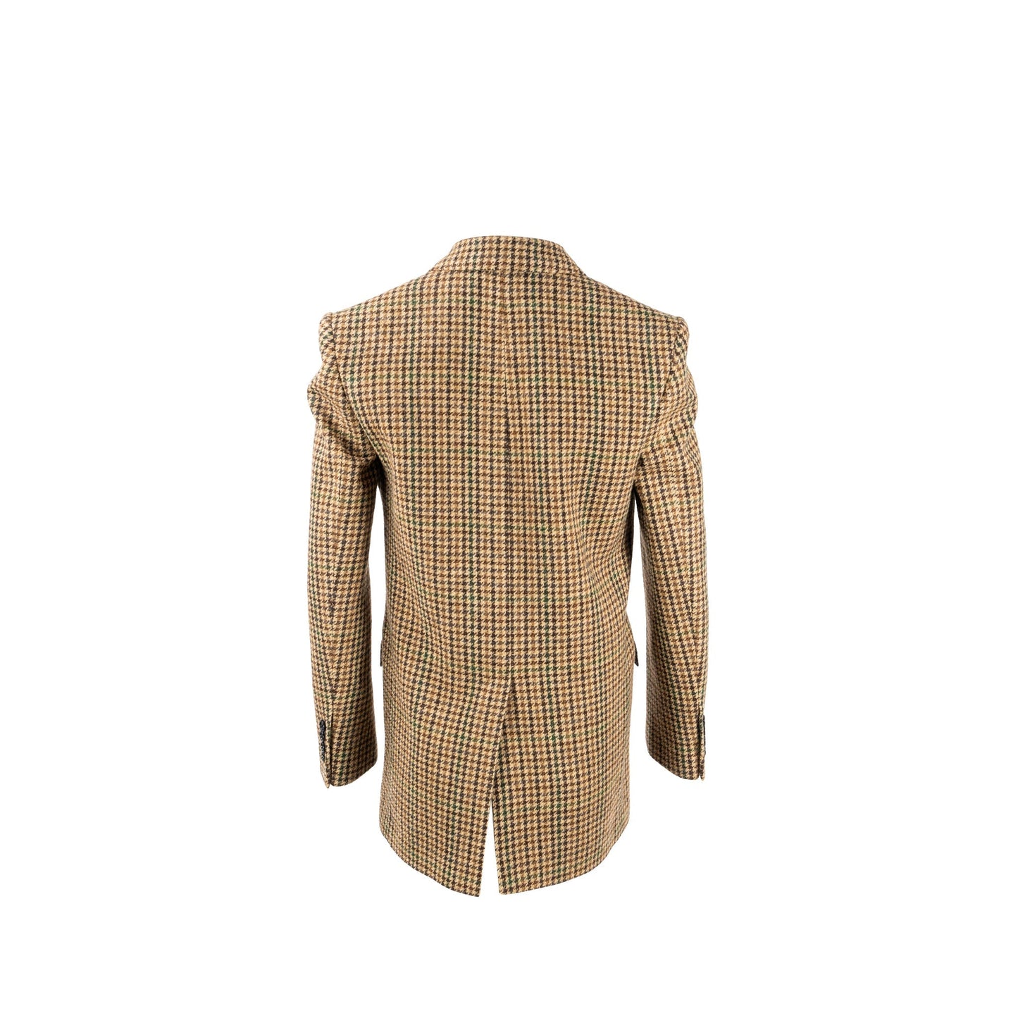 Celine Size Houndstooth Blazer Wool Brown/Green