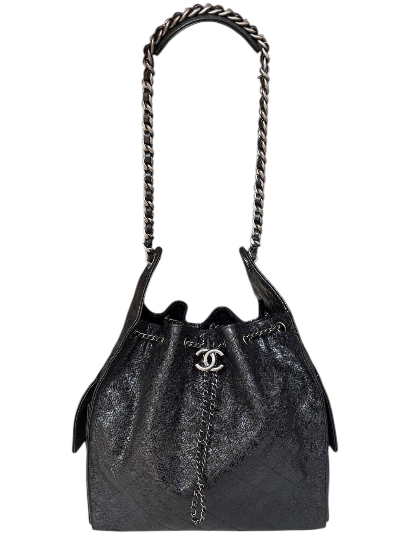 Chanel 2026 Black Leather Medium 25 Shoulder Bag - Rovelle Bags