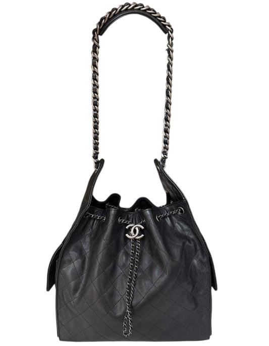 Chanel 2026 Black Leather Medium 25 Shoulder Bag - Rovelle Bags