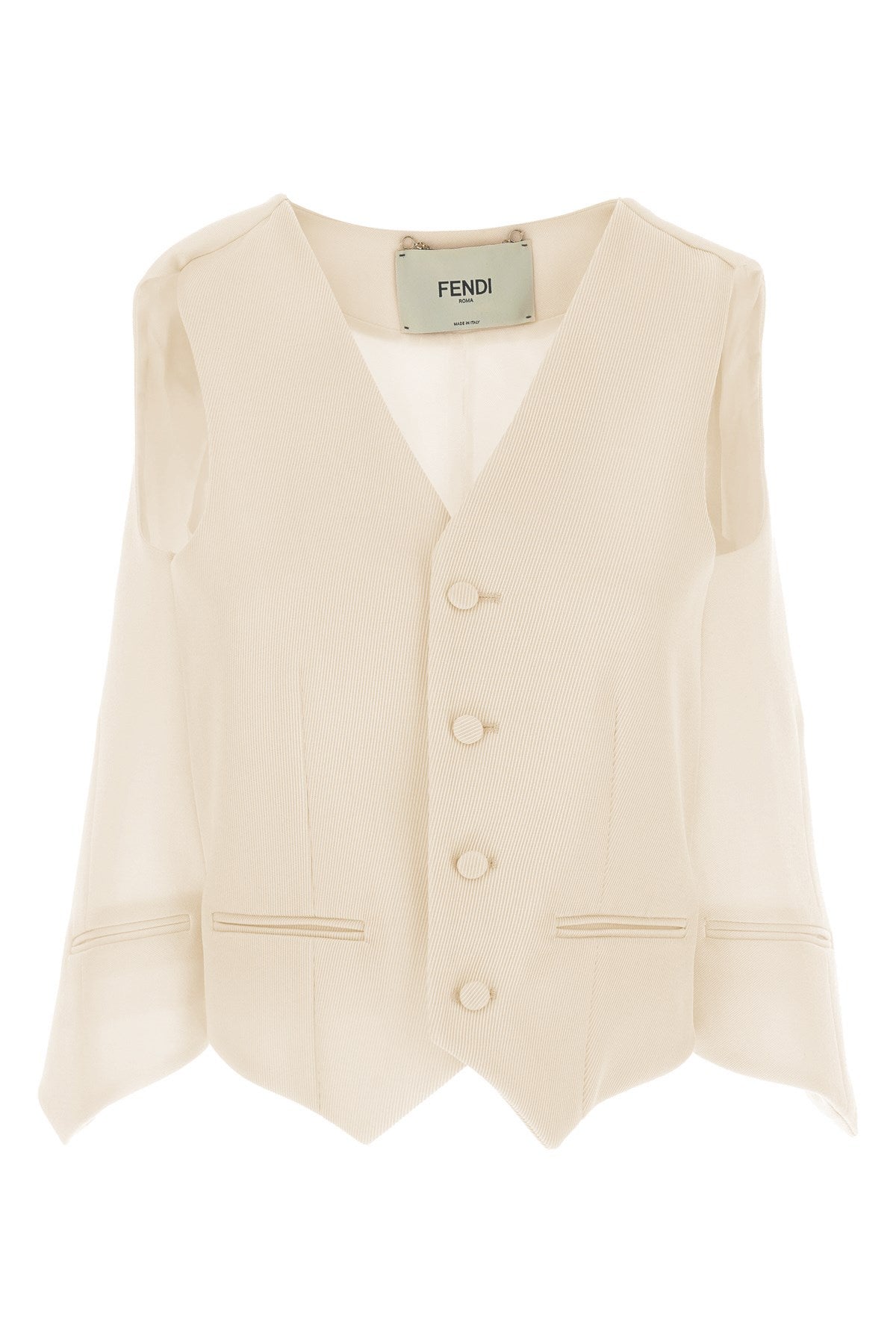 Fendi Women Cut Out Deconstructed Vest