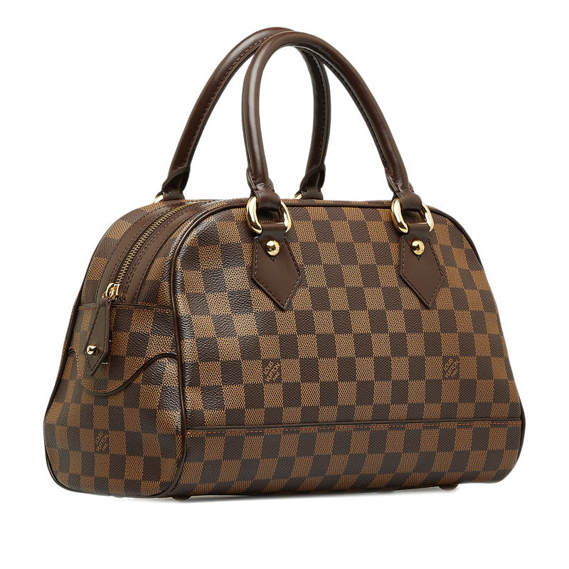 Louis Vuitton Damiere Duomo Handbag Mini Boston Bag N60008 Brown PVC Leather Louis Vuitton