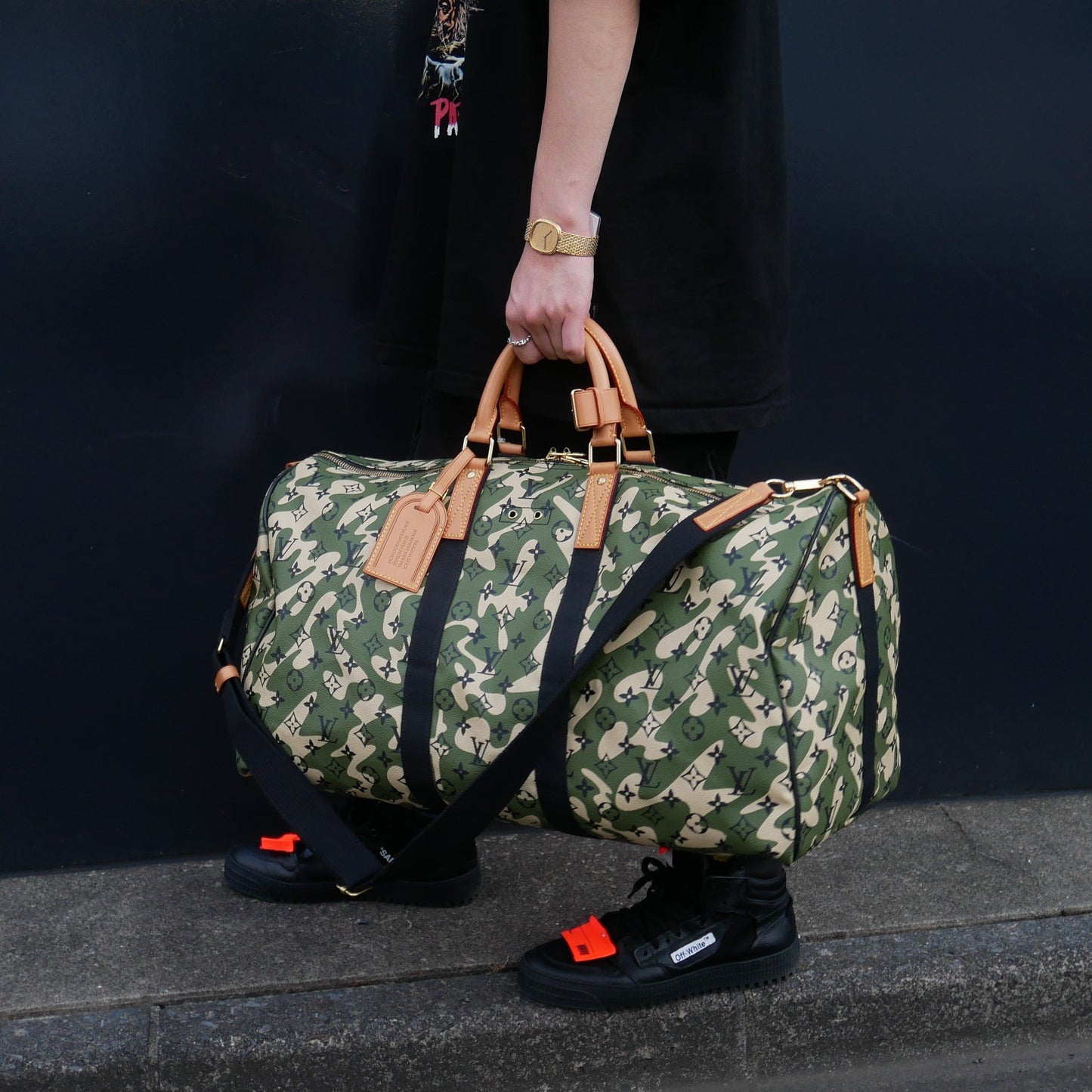 LOUIS VUITTON? 2008 KEEPALL BANDOULIERE 55 MONOGRAMOUFLAGE M95774 06294