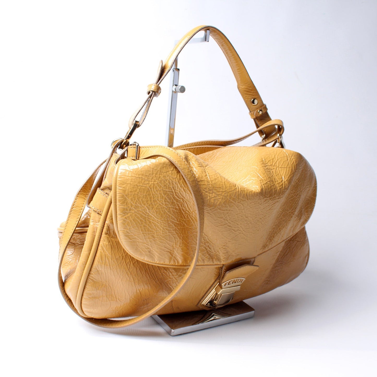 Fendi 8BR607 Patent Pushlock Bag