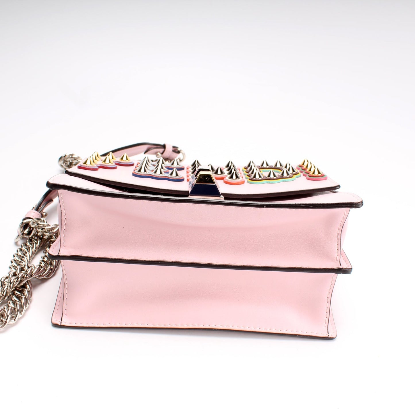 Fendi 8M0381 Mini Kan I Leather Chain Bag