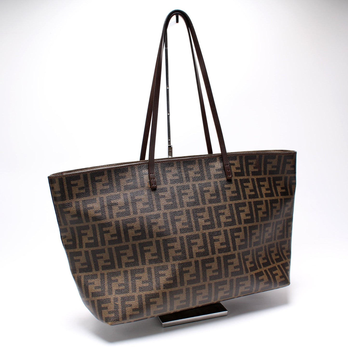 Fendi 8BH185 Coated Zucca Zip Tote Bag