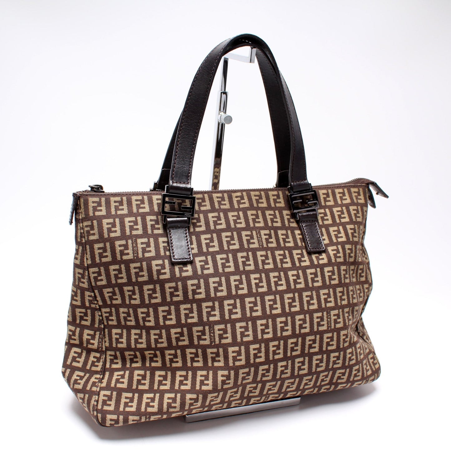 Fendi 8BH134 Zucchino Zip Tote Bag