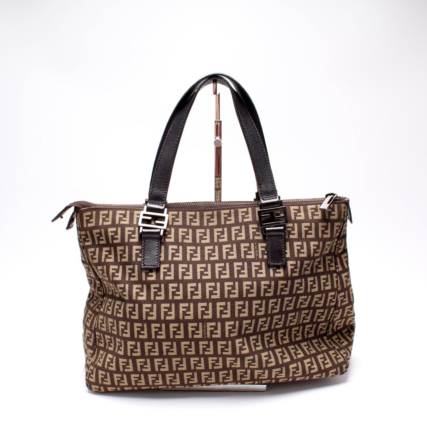 Fendi 8BH134 Zucchino Zip Tote Bag
