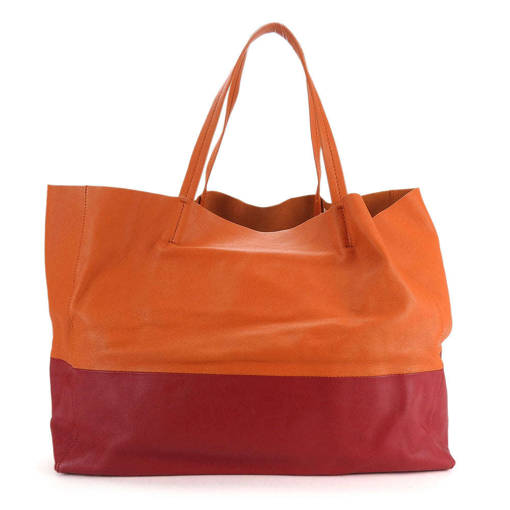 CELINE Tote Bag 169263EBT leather Orange Horizontalkava Women