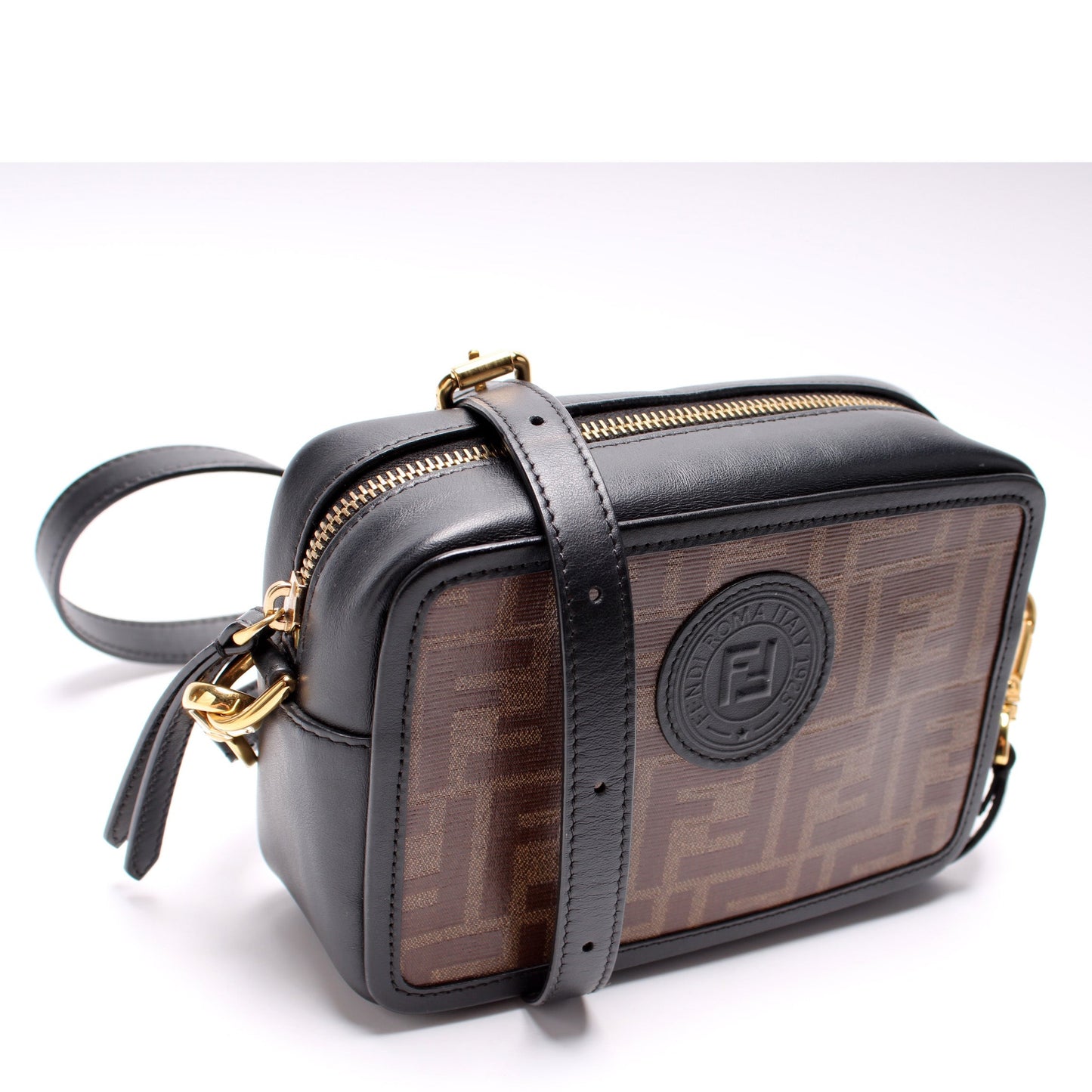 Fendi 8BS019 Zucca Coated Canvas Camera Bag
