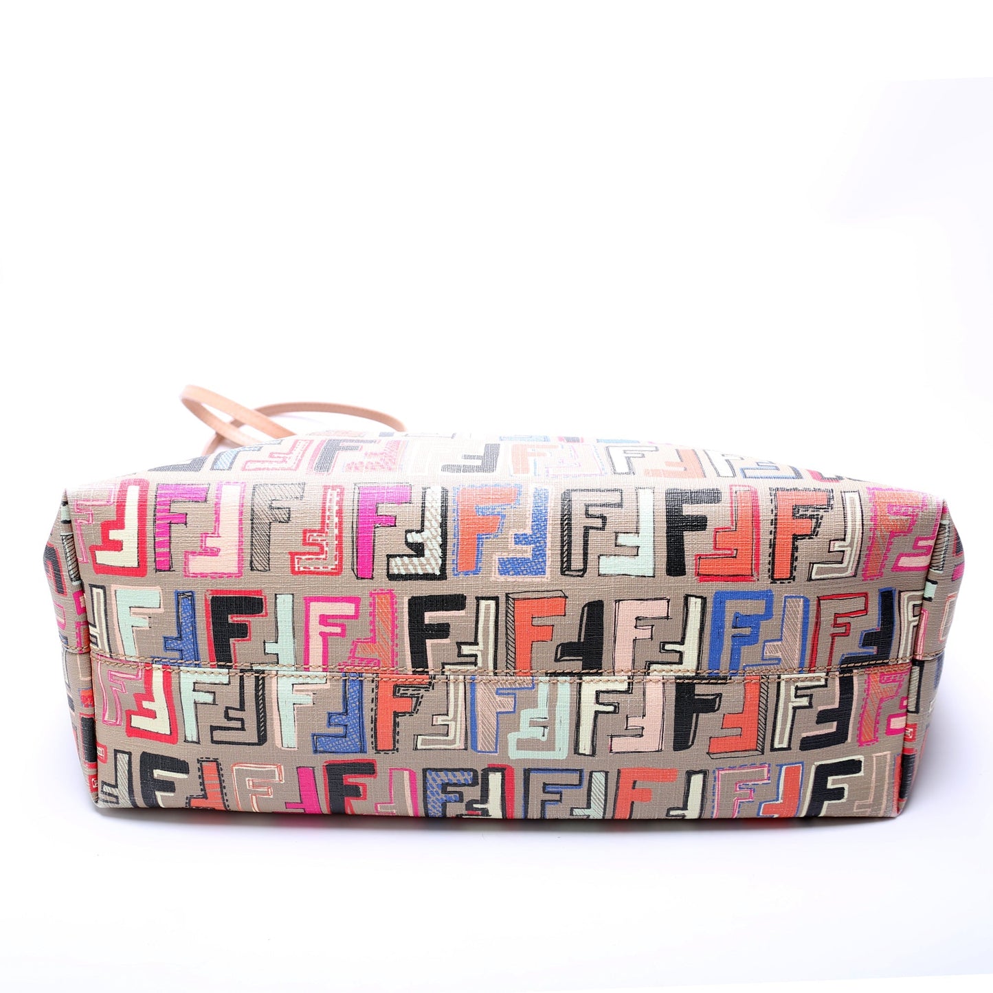 Fendi 8BH185 Coated Zucca Zip Tote Bag