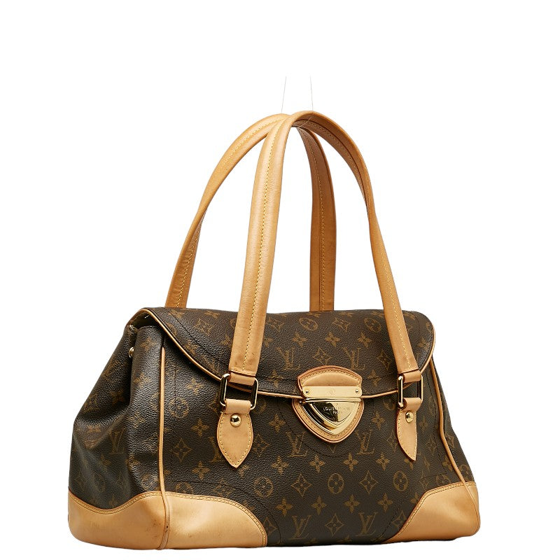 Louis Vuitton Monogram Beverly GM Handbag M40120 Brown PVC Leather Louis Vuitton
