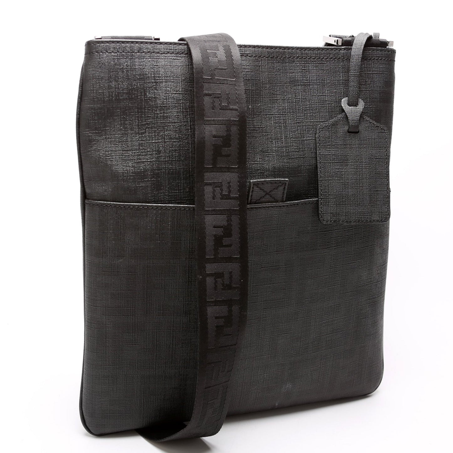 Fendi Spalmati Zucca Flat Messenger Bag