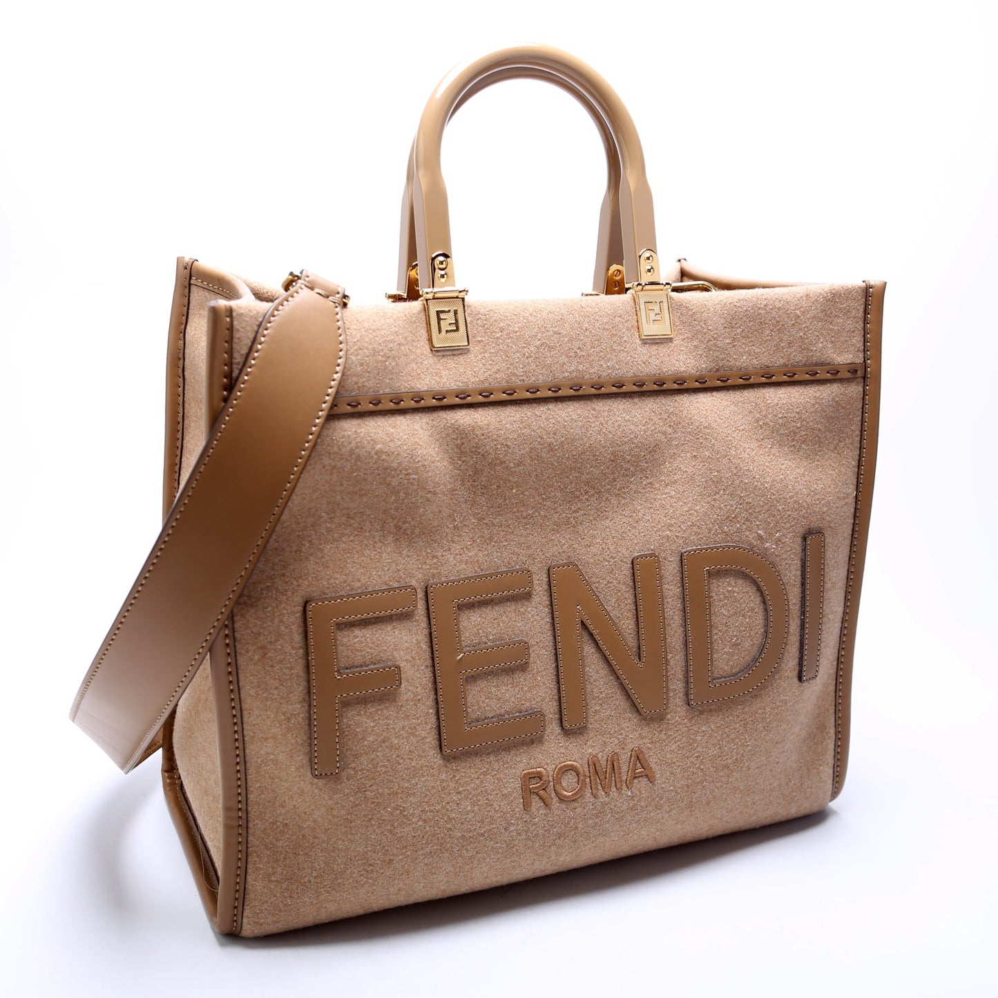 Fendi 8BH386 Sunshine Shopped Medium Flannel Bag