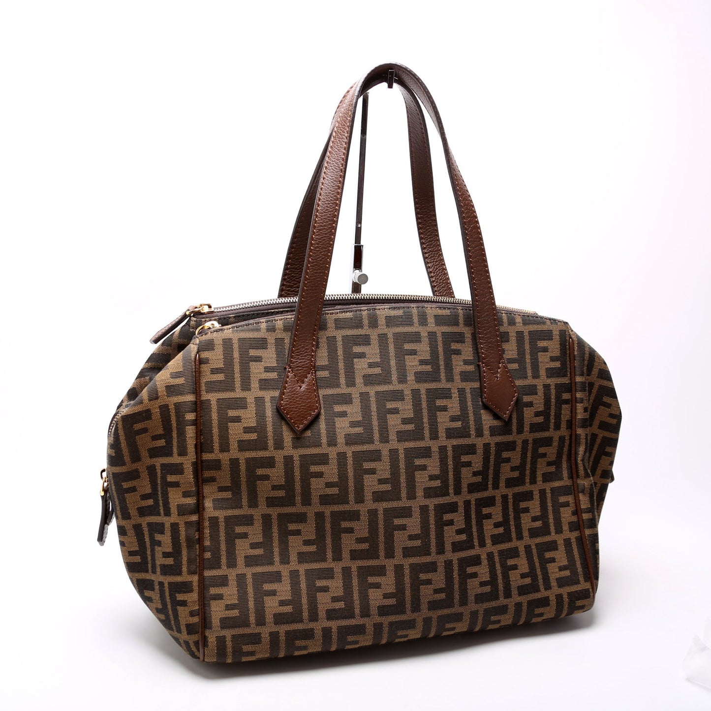 Fendi 8BL118 Zucca Double Zip Tote Bag