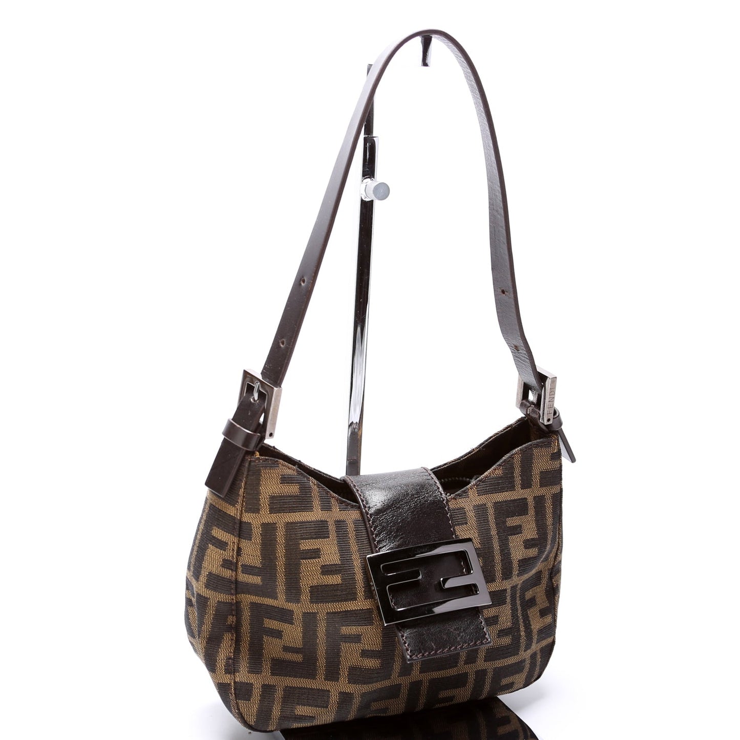Fendi FF Zucca Mini Shoulder Brown Bag