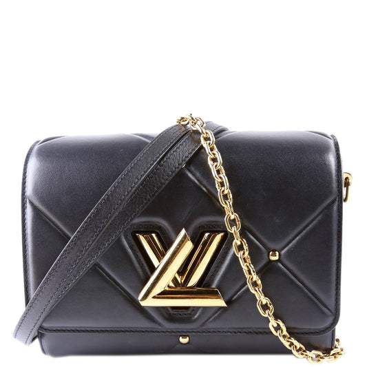 Louis Vuitton Twist MM Quilted Lambskin Black