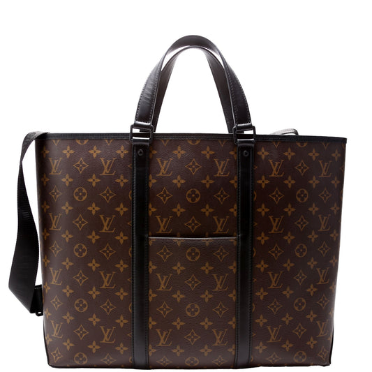 Louis Vuitton Weekend Tote GM Macassar Monogram Black
