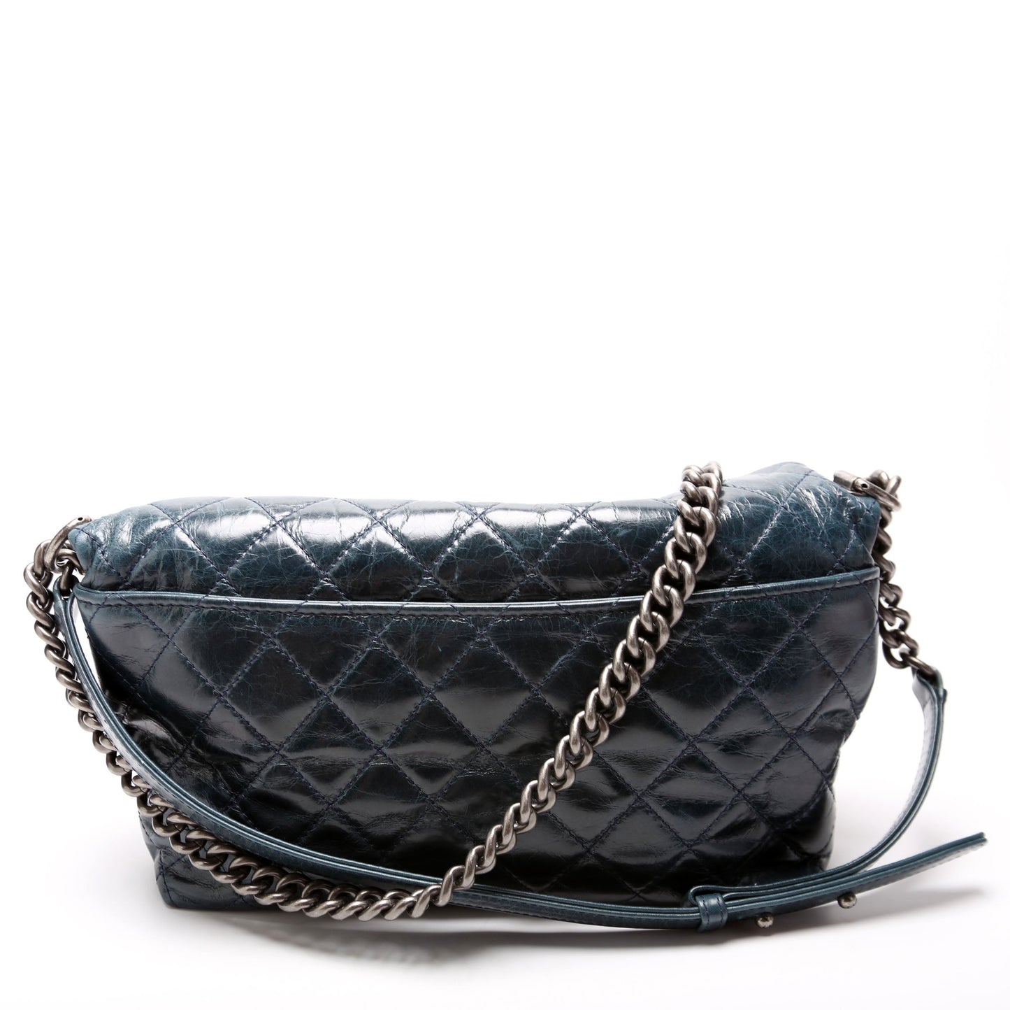 Chanel ON HOLD Tabatiere Kisslock Fold Over Quilted Aged Calfskin 21M Bag