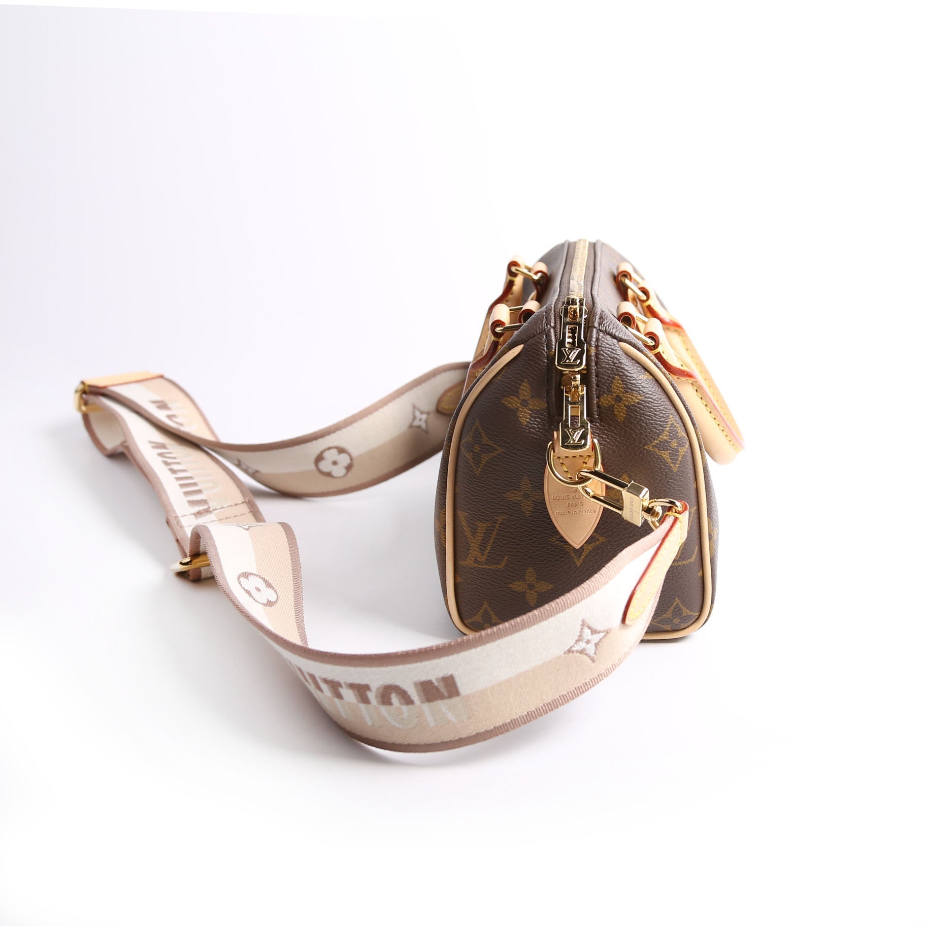 Louis Vuitton Speedy 20 Bandouliere Monogram Beige